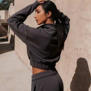 TKAN390 Fabricantes de sudaderas con capucha para mujer Impresión personalizada Casual Oversized Loose Thick Women's Streetwear Hoodie y Joggers Set - Product Image 2