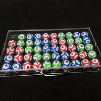 Boîte à 50 balles en acrylique, boîte à balles portable, support de tennis de table, boîte de rangement pour balles de loterie avec poignée
