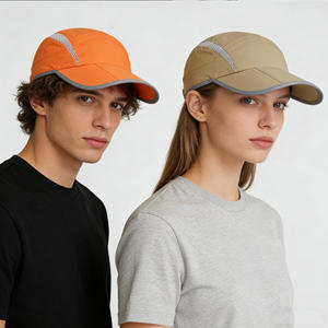 Wholesale Mesh Breathable Athletic <strong>Runners</strong> <strong>Hat</strong> Custom Foldable Men <strong>Women</strong> Sports Caps With Reflective Stripe - Product Image 4