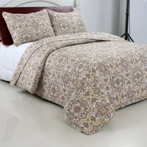 Factory Direct Comfortable Queen King Size Luxury Quilting Printed Summer Quilt Bed Spread For Adult