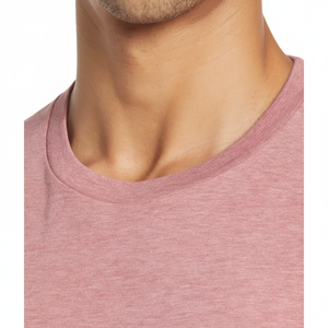 Camiseta de manga corta con cuello redondo para hombre, camiseta de gran altura - Product Image 1