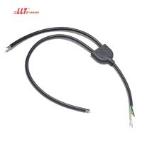 LLT 3pin 1 salida 2 divisor plástico IP67 impermeable potencia eléctrica Y rama Cable adaptador conector