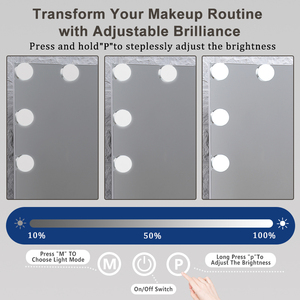 Detachable 10x Magnifying LED Cosmetic <strong>Mirror</strong> Large 80x60cm Desktop or Wall Mounted for Makeup Rooms and Salons - Product Image 3