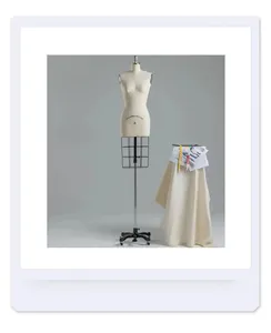 Female Mannequin Half Body With Cage Evening Dress Form With Collapsible Shoulders And Movable Base