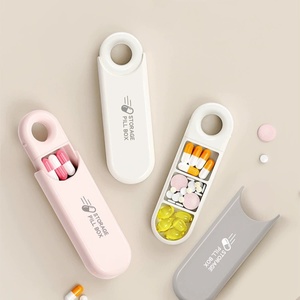 Portapillole portapillole portatile contenitore per tasca 3 scomparti porta Medicine da viaggio compatte per tutti i giorni - Product Image 2