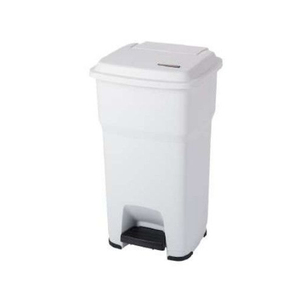 Cestino per Rifiuti con Pedale 85 L Bianco Stile Elegante per Casa e Ufficio - Product Image 1