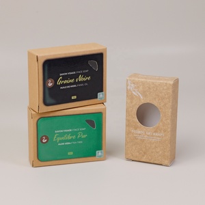 Custom 300gsm White Cardboard <strong>Soap</strong> <strong>Box</strong> With Window Spot UV Coating Kraft Paper <strong>Boxes</strong> Low MOQ Custom Design For <strong>Soap</strong> - Product Image 2