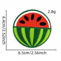 Patchs thermocollants brodés pastèque en gros, appliques mignonnes en forme de fruits d'été, crème glacée et cœur pour vêtements, sacs et décoration DIY