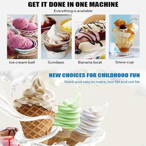 2025 Newest <b>Mini</b> Portable Electric Automatic French Soft Ice Cream Maker 1000ml Capacity Household Hot Selling 1100W Class - Product Image 2