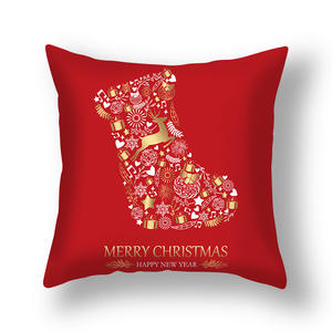 Baru rumah merah meriah Natal dicetak salju Cherry Sofa bantal bantal Natal bantal Case dekorasi perayaan - Product Image 3