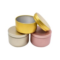 Kostenlose Probe 50ml bunte runde Metall Aluminium Box für Tee Candy Kaffee Lebensmittel Verpackungs behälter Aroma Kerze