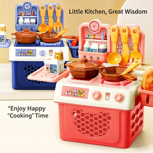 Jouets Lucky Toys Happy <span class=keywords><strong>Gourmet</strong></span>, ensemble de cuisine miniature pour jouer à faire semblant, 26 pièces, profitez d'un temps de cuisine amusant, développez les compétences pratiques des enfants - Product Image 3