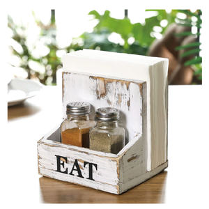 Porte-serviettes rectangulaire en <span class=keywords><strong>bois</strong></span> laqué pour la cuisine, la <span class=keywords><strong>table</strong></span> à <span class=keywords><strong>manger</strong></span>, rangement et décoration de serviettes en papier - Product Image 2