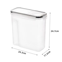 Ensemble de 4 contenants de stockage de nourriture sèche pour la cuisine à domicile, grande capacité de 4 L, en plastique, pour céréales
