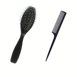 Cepillo Desenredante Profesional para Estilistas, con Cerdas Metálicas Negras, para Pelucas o Cabello Natural - Product Image 6