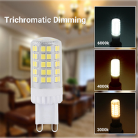 Ampoule LED G9 5W AC120V à haute luminosité, sans stroboscope, à économie d'énergie avec matériau céramique, offre spéciale
