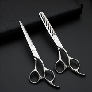 Ciseaux de coiffure dorés BT-6 pouces, ciseaux à effiler en acier inoxydable à long manche pour la coupe de cheveux professionnelle - Product Image 5