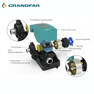 ปั๊มเพิ่มแรงดันน้ำร้อนสำหรับใช้ในครัวเรือน GRANDFAR OEM ODM อัตราการไหล 23.3 ลิตร/นาที แรงดันสูง 24V รุ่น APW24-18M ปั๊มเพิ่มแรงดันน้ำ 24 โวลต์ รุ่น APW24-18M APW24 - Product Image 4