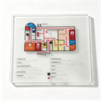 Letrero Táctil de Acrílico Personalizado con Mapa en Braille en Relieve para Navegación en Edificios Públicos