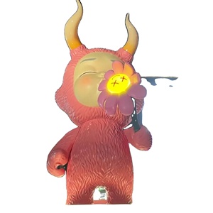 Escultura de Resina de Fibra de Vidrio de Monstruo Rosa Gigante Personalizada, Estatua de Personaje Animado Iluminada para Decoración Exterior de Centros Comerciales - Product Image 1