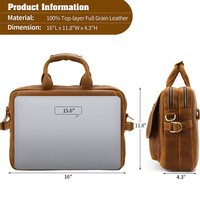 Sac à bandoulière Vintage en cuir fait à la main pour hommes, porte-documents personnalisé pour ordinateur portable