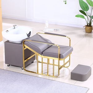 Hairdressing salon hair washing <b>bed</b> hair salon hair washing <b>bed</b> haircutting barbershop hair washing <b>bed</b> metal frame ceramic - Product Image 4