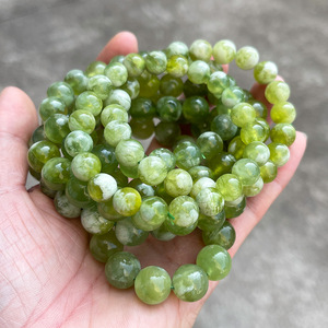 Jewelry 7A Natural Green Grape Milk-Covered Xiuyu Jade <b>Beads</b> Round <b>Bracelet</b> Individually Packaged Jinhua Floating-Flower Gift Na - Product Image 2