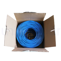 Cable de Red Ethernet Cat 6 UTP 23AWG de Cobre Sólido, Rollo de 305m (1000 pies), Caja de Extracción, para Interiores y Exteriores, con Cubierta de PVC