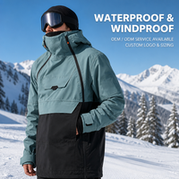 Veste Anorak Personnalisée Imperméable Coupe-Vent Respirante Colorblock à Capuche Pull-over Hiver Sports de Neige Vêtements d'extérieur pour Hommes et Femmes