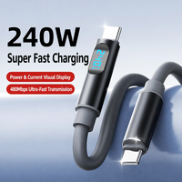Nouveau prix de gros usine pour câble PD USB-C vers USB-C 60W ultra-rapide pour iPhone 17 Pro Max avec affichage numérique en temps réel