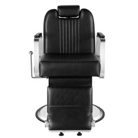 Fauteuil de Barbier Noir Robuste pour Salon de Coiffure – Équipement Professionnel – Vente Directe Usine