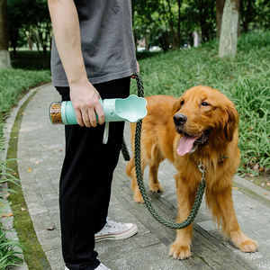 3 in 1 sızdırmaz çift duvarlı yalıtımlı taşınabilir 14oz Paw Pet köpek su şişesi ve kase için yürüyüş batonu ve seyahat - Product Image 6