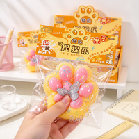 Jouet Squishy Patte de Chat Personnalisé en Gros avec Emballage PVC, Jouet Anti-Stress à Presser pour Enfants, Cadeau Coloré