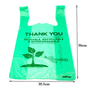 Bolsas de Plástico Biodegradables de Maíz PLA Compostables para Camisetas, Bolsas de Compras Ecológicas Personalizadas, Bolsas Bioplásticas - Product Image 2