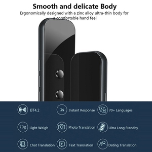 Coque en verre trempé <span class=keywords><strong>pour</strong></span> traducteur de langue intelligent BT 4.2 + 70 langues en veille ultra longue, <span class=keywords><strong>chat</strong></span>, rencontres et traduction de texte - Product Image 2