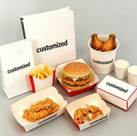 Envoltura de papel para hamburguesas, caja de aluminio para sushi, taco, para llevar, bandeja para servir para restaurante, cajas de papel para embalaje de comida rápida