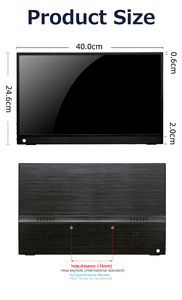 จอภาพพกพาขนาด 17.3 นิ้ว ความละเอียด 1080P IPS HDR พร้อมพอร์ต USB Type C คู่ รองรับ VESA ลำโพงในตัว สำหรับแล็ปท็อป พีซี โทรศัพท์ และ PS4 - Product Image 5