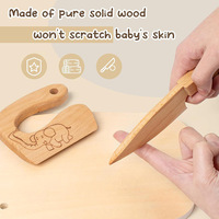 Modern Design Kinder Houten Mes Doen Alsof Keuken Gereedschap Fruit Groente Mes Ambachtelijke Accessoire