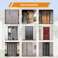 Porte d'entrée principale haute sécurité insonorisée en acier inoxydable 304 de luxe | Porte d'entrée extérieure en acier de sécurité