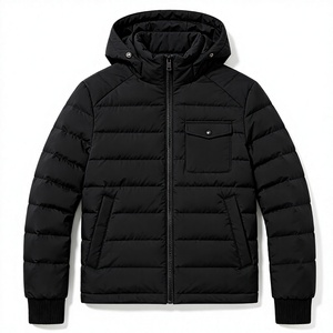 Veste courte à capuche pour <span class=keywords><strong>homme</strong></span>, vente chaude, coupe ajustée, manteau d'hiver chaud - Product Image 1