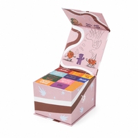 Emballage extérieur en carton rose carré personnalisé, séparateur de bonbons pour enfants, boîte en carton magnétique