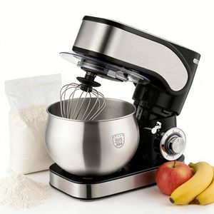 Robot pâtissier électrique domestique 5L en acier inoxydable, batteur mélangeur vertical à tête inclinable pour pétrir la pâte - Product Image 6