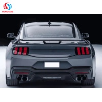Aileron de coffre en Fiber de carbone Honghang aileron arrière lèvre arrière Aero Kit Dark Horse Style aileron arrière pour Ford Mustang 2024 +