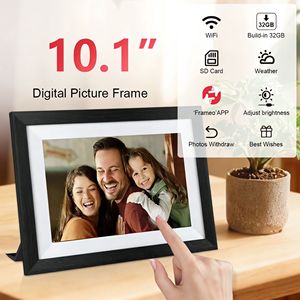 10.1 Inch Wooden Touch Screen <strong>Digital</strong> Photo <strong>Frame</strong> Share <strong>Best</strong> Wishes Via Frameo <strong>App</strong> 1+16G Human Sensor <strong>Picture</strong> Electronic <strong>Frame</strong> - Product Image 2