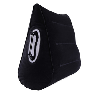 Coussin triangulaire gonflable en PVC noir, épaisseur 0,25 mm, coussin de massage pour adultes - Product Image 1