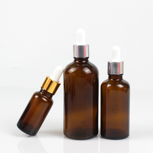 5ml 15ml 30ml 50ml 60ml 100ml 120ml Amber Oil Glass Essential Oil Dropper Bottle with 18mm Plastic Bottle Dropper Screw Cap - Product Image 3
