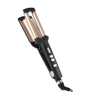 Rizador <span class=keywords><strong>de</strong></span> pelo automático <span class=keywords><strong>de</strong></span> calentamiento rápido <span class=keywords><strong>de</strong></span> oro rosa, rizador <span class=keywords><strong>de</strong></span> estilo <span class=keywords><strong>de</strong></span> <span class=keywords><strong>3</strong></span> barriles, rizador <span class=keywords><strong>de</strong></span> tres <span class=keywords><strong>tubos</strong></span> profundo Big Waver, rizador <span class=keywords><strong>de</strong></span> <span class=keywords><strong>3</strong></span> barriles - Product Image 2