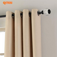Meilleures ventes Tringle de fenêtre simple extensible en métal noir tringles de fenêtre décoratives en résine de marbre blanc pour draperie