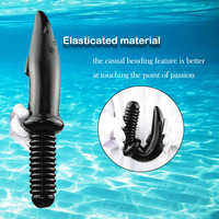 Masturbateur anal portable à texture chrysanthème, unisexe, pour expansion anale, avec poignée style requin, godemiché extra-large
