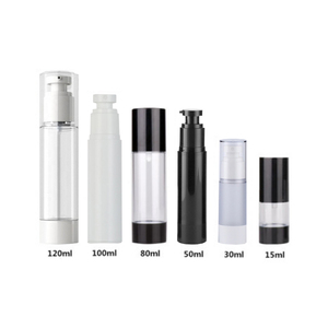 15ml 30ml 50ml 100ml 120ml custom luxury empty cream clear white black frosted cosmetic plastic spray lotion airless pump bottle